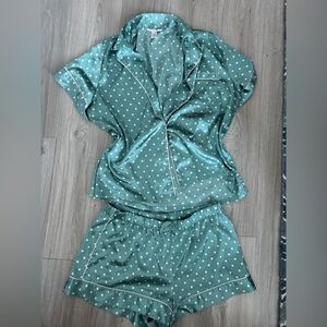 Victoria's Secret Mint Polka Dot Pajama Top